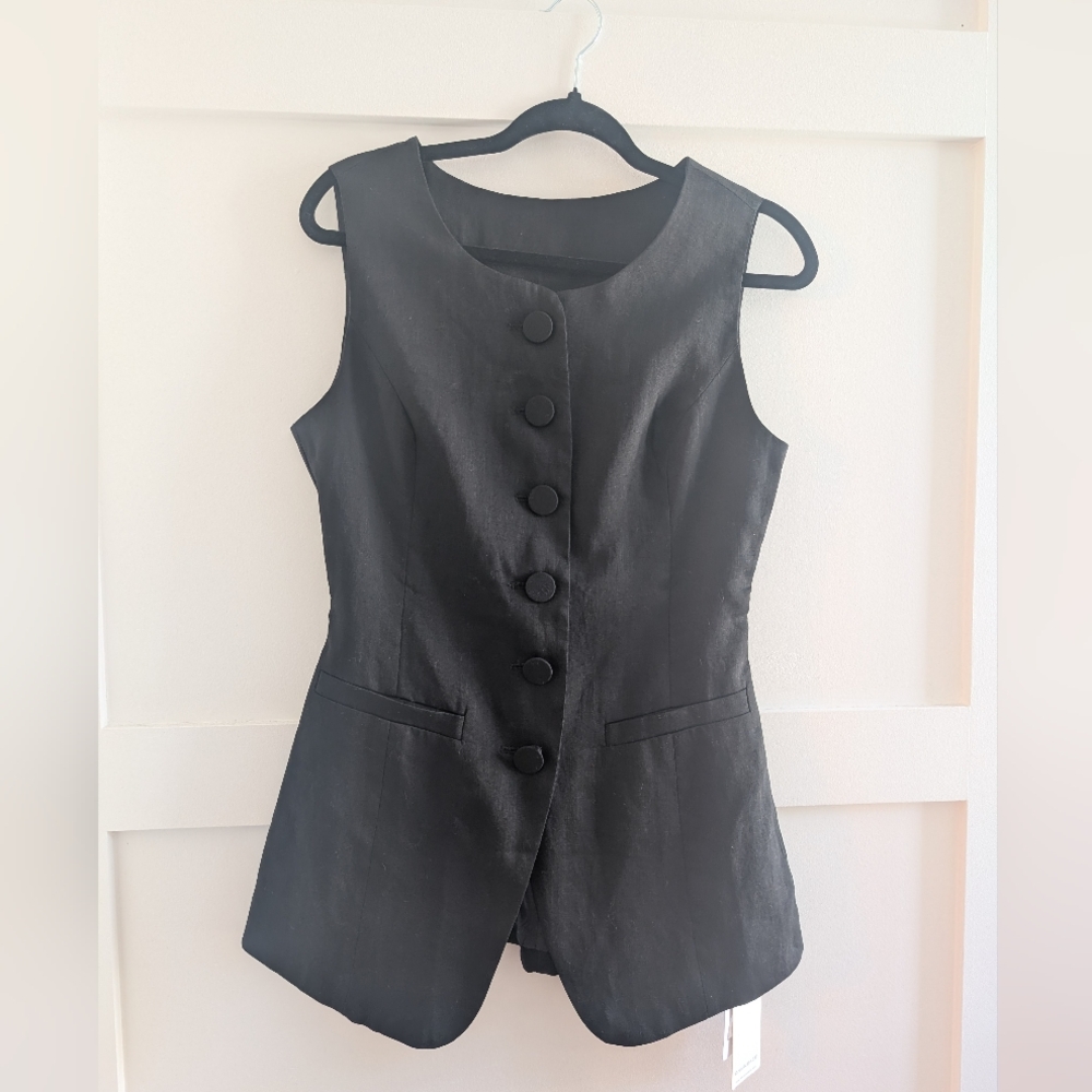 Linen Blend Vest
